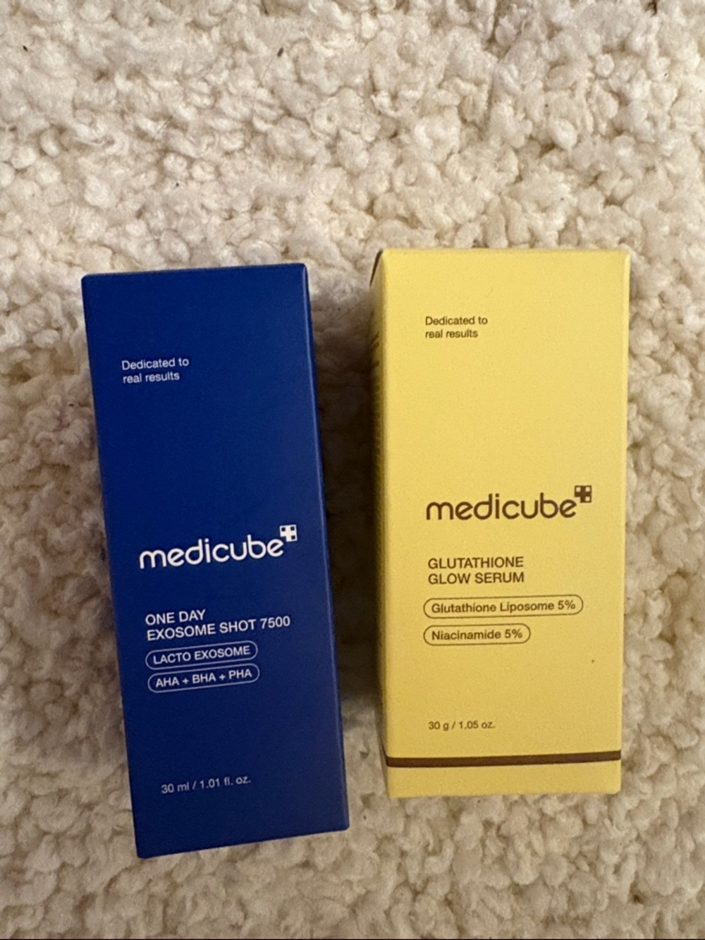 Medicube One Day Exosome shot 7500 & Glutathione Glow Serum